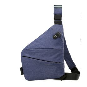 Men's Multifunctional Shoulder Bags Sports Chest Pack Bags (Option: Blue right chest style)