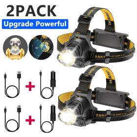99000000LM StÃ¤rkste Wiederaufladbare Stirnlampe Superhelles LED Kopf Taschenlamp (Option: 2PCS)