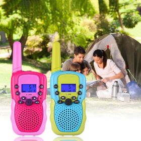 Toys for 3-12 Year Old Boys Girls; Walkie Talkies for Kids 22 Channels 2 Way Radio Toy with Backlit LCD Flashlight; 3 Miles Range for Outside; Ca (Color: pink and rose red)