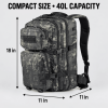 Small Tactical Backpack Assault Pack 40L Military Backpack with Molle for Hiking Hunting Rucksack Trekking