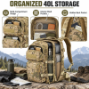 Small Tactical Backpack Assault Pack 40L Military Backpack with Molle for Hiking Hunting Rucksack Trekking